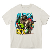 Cream Autism Rex Heavy Core Tee - CowGirlArtShop
