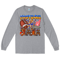 Heather Grey football mama Long Sleeve Tee - CowhideDigitalArt