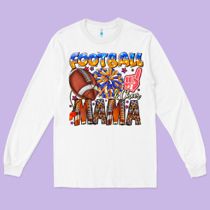 Football Mama Long Sleeve Tee Designed By Cowhidedigitalart