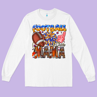 Football Mama Long Sleeve Tee Designed By Cowhidedigitalart