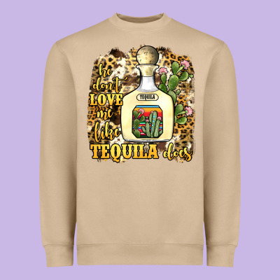 He Don't Love Me Like Tequila Does Heavyweight Sweatshirt Designed By Jahusdesignshop