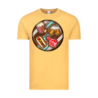 Vintage Mustard american football round earrings Vintage Tee - BundleAndBundleShop