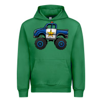 Emerald police car monster truck Urban Hoodie - Jasminsmagicworld