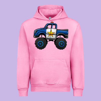 Police Car Monster Truck Urban Hoodie Designed By Jasminsmagicworld