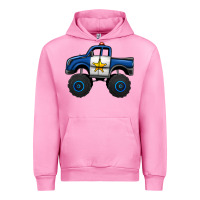 Fuchsia Pink police car monster truck Urban Hoodie - Jasminsmagicworld