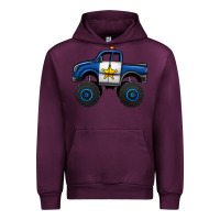 Mauve Wine police car monster truck Urban Hoodie - Jasminsmagicworld