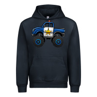 Navy police car monster truck Urban Hoodie - Jasminsmagicworld