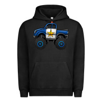 Pigment Black police car monster truck Urban Hoodie - Jasminsmagicworld