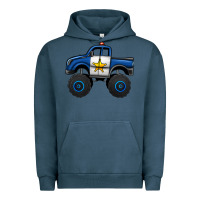 Pigment Midnight Navy police car monster truck Urban Hoodie - Jasminsmagicworld
