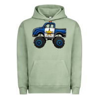 Pigment Oil Green police car monster truck Urban Hoodie - Jasminsmagicworld