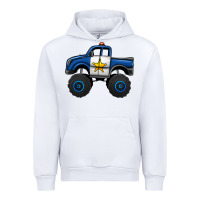 White police car monster truck Urban Hoodie - Jasminsmagicworld