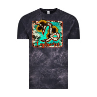 Cloud Black capricorn turquoise cowhide Vintage Tee - RanaPortraitStore