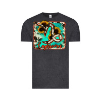 Vintage Black capricorn turquoise cowhide Vintage Tee - RanaPortraitStore