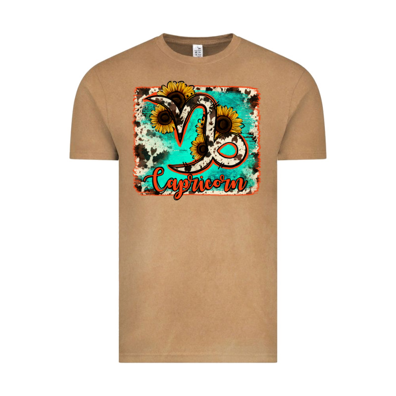 Capricorn Turquoise Cowhide Vintage Tee by RanaPortraitStore | Teevron