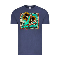 Vintage Denim capricorn turquoise cowhide Vintage Tee - RanaPortraitStore