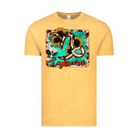 Vintage Mustard capricorn turquoise cowhide Vintage Tee - RanaPortraitStore
