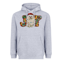 Heather Grey pomeranian christmas joy Heavyweight Hoodie - RanaPortraitStore