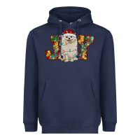 Navy pomeranian christmas joy Heavyweight Hoodie - RanaPortraitStore