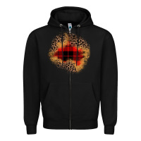 Black christmas patch Zipper Hoodie - JahusDesignShop