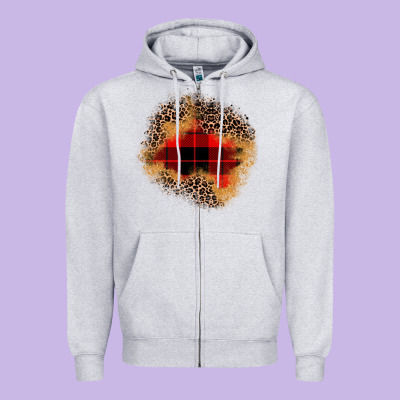 Christmas Patch Zipper Hoodie Designed By Jahusdesignshop