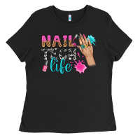 Black nail tech life bbs Ladies Tee - BundleAndBundleShop