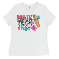 White nail tech life bbs Ladies Tee - BundleAndBundleShop
