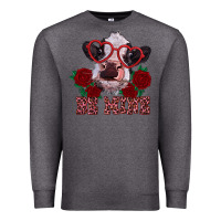 Charcoal Heather be mine valentine's day calf Premium Sweatshirt - RanaPortraitStore