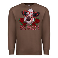 Chestnut be mine valentine's day calf Premium Sweatshirt - RanaPortraitStore