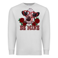 Dove Grey be mine valentine's day calf Premium Sweatshirt - RanaPortraitStore