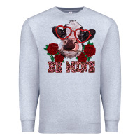 Heather Grey be mine valentine's day calf Premium Sweatshirt - RanaPortraitStore
