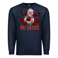 Navy be mine valentine's day calf Premium Sweatshirt - RanaPortraitStore