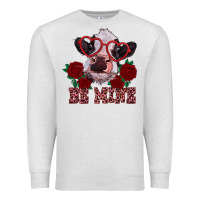 Oatmeal Heather be mine valentine's day calf Premium Sweatshirt - RanaPortraitStore