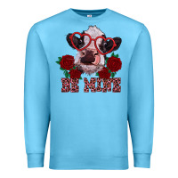 Ocean Blue be mine valentine's day calf Premium Sweatshirt - RanaPortraitStore