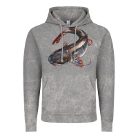 Cloud Rock Catfish Illustrations Vintage Hoodie - LillyAllenDesigns