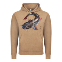 Vintage Coffee Catfish Illustrations Vintage Hoodie - LillyAllenDesigns