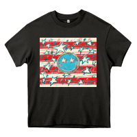 America Flag Smiley  Tumbler Heavy Core Tee | Teevron