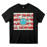 Black America flag smiley  tumbler Heavy Core Tee - HowdyJamesFarm
