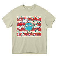 Mossy America flag smiley  tumbler Heavy Core Tee - HowdyJamesFarm
