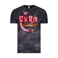 Cloud Black Valentines Day Love Vacant Vintage Tee - FaDigitalArtStudio