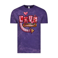 Cloud Purple Valentines Day Love Vacant Vintage Tee - FaDigitalArtStudio