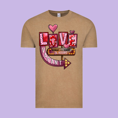 Valentines Day Love Vacant Vintage Tee Designed By Fadigitalartstudio