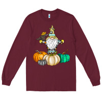 Burgundy Happy Fall Long Sleeve Tee - CowhideDigitalArt