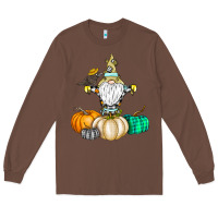 Chestnut Happy Fall Long Sleeve Tee - CowhideDigitalArt