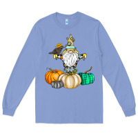 Colony Blue Happy Fall Long Sleeve Tee - CowhideDigitalArt