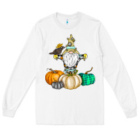 White Happy Fall Long Sleeve Tee - CowhideDigitalArt