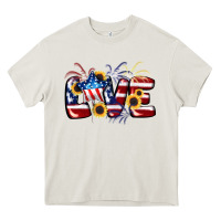 Cream Love 4th of july Heavy Core Tee - CowGirlArtShop
