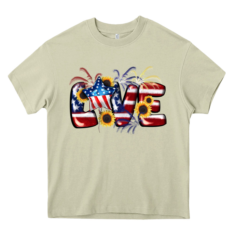 Love 4th Of July Heavy Core Tee by CowGirlArtShop | Teevron