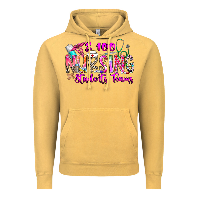 100 Nursing Students Teams Vintage Hoodie by CowhideDigitalArt | Teevron