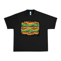 Black Halloween Skull Background Urban Heavy Tee - BundleAndBundleShop
