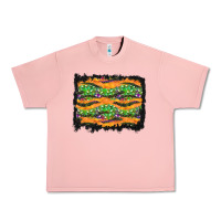 Salmon Halloween Skull Background Urban Heavy Tee - BundleAndBundleShop